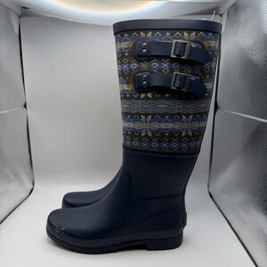 UGG AUSTRALIA 3460 Women's US 8 Sabene Blue Rubber Boots